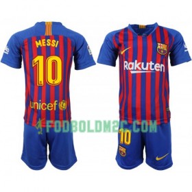 FC Barcelona Messi 10 Børn Hjemmebanesæt 2018-2019 Kortærmet (+ Korte bukser)